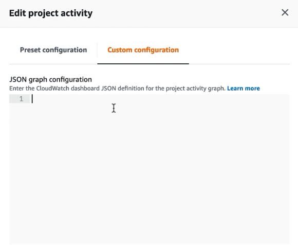 CloudWatch dashboard JSON